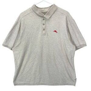 Tommy Bahama Polo Shirt Men's Size XL Beige Supima Cotton Golf Classic Casual